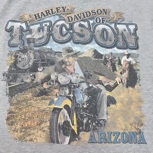 Harley Davidson of‎ Tucson Arizona Long Sleeve Graphic T Shirt Mens L/XL Cowboy